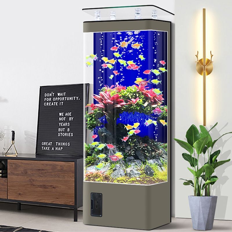 Fish Tank for Living Room, New Model, Small and Luxurious, Placed Next to the Tv Cabinet, Floor-Standing, No Need to Change Water, Ecological Aquarium