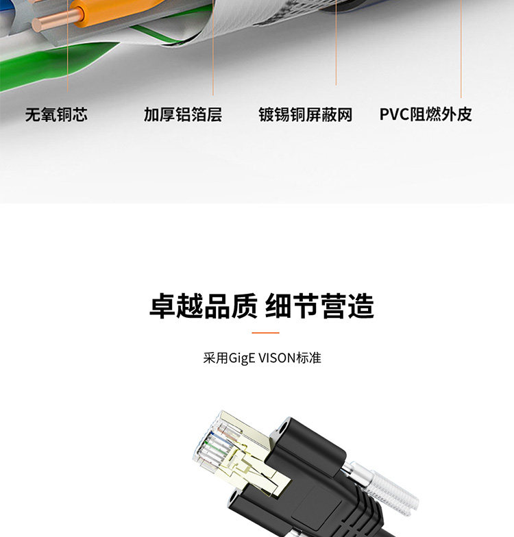 Промышленные Камеры/Видеокамеры 海康巴斯勒大华工业相机通用触发电源线 线配接器拖炼千兆高柔网路线 线 HIKVISION
