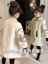 Hong Kong Children Thickened Cheongsam 2021 New Style Chinese Style Little Girl Tang Coat New Year's Eve Hanfu