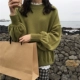 Áo khoác dày có tay dài Áo len mùa thu 2018 Mới hoang dã Loose Thin Vòng cổ rắn dệt kim Áo khoác