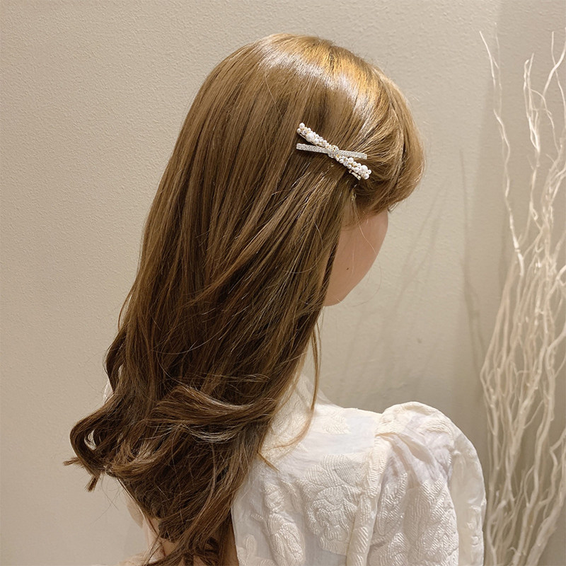 Pearl Hair Clip Side Summer Small And Delicate Clip Head Decoration Fairy gas Advanced I clip net red 2020 New