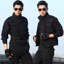 Special forces black training uniform suit male spring and autumn and summer security labor protection work combat training duty thickened wear-resistant