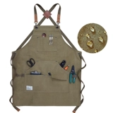 Мужской износостойкий тканевый водонепроницаемый джинсовый фартук для работы, европейский стиль, делается под заказ, с печатью вашего логотипа