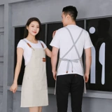 Мужской тканевый джинсовый кофейный водонепроницаемый фартук для работы, делается под заказ, с печатью вашего логотипа