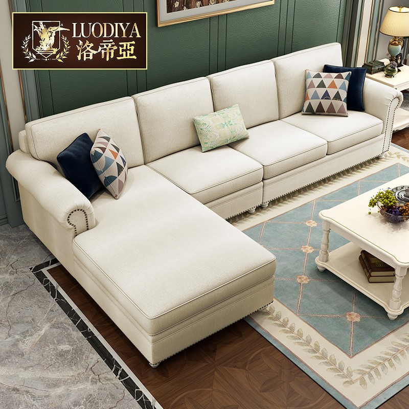 American sofa cloth Sofa Composition Eurostyle Your Princess Living Room Solid Wood Sofa Whole modern minimalist Type of house