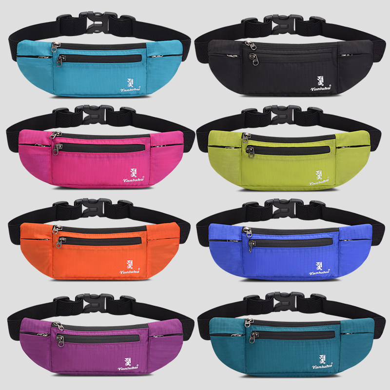 Middle-aged and elderly women ultra-light and close-fitting double-layer mobile phone waist bag with earphone hole middle-aged mother sports invisible male