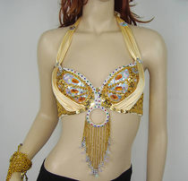 Belly Dance Indian Dance Performance Show Blouses Belly Leather Dance Beads Embroidered Bra Blouses Butterfly Bra Blouses