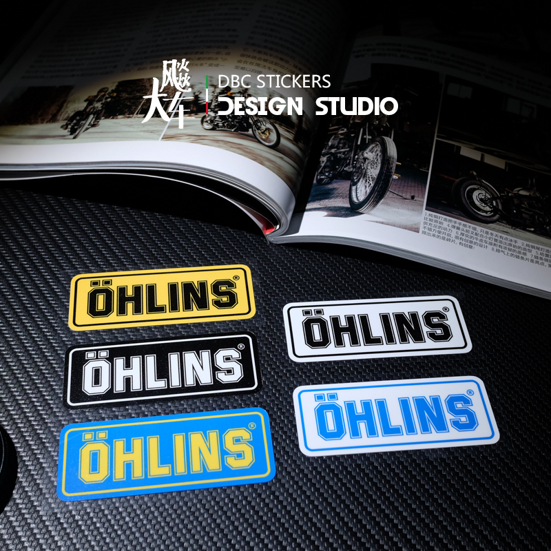 Ohlins Suspension Motorcycle Sticker Personality Sticker Waterproof Reflective Sticker Transparent Sticker 08