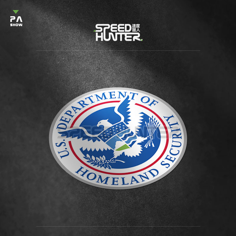 US Homeland Security Department Military Mark 03 Body Decorated Car Stickers Personality Waterproof Reflective Patch Flowers