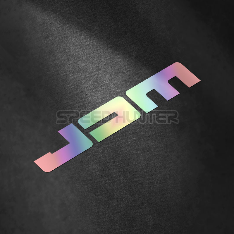 JDM Japanese trend text creative car stickers personality modified low-lying body rear front and rear windshield reflective stickers