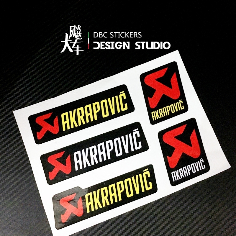 AKRAPOVIC AK Sky Scorpion Exhaust Pipe Locomotive Retrofit Sticker Waterproof Reflective Patch Flowers 05