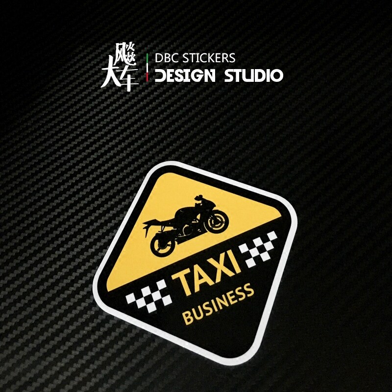 I am a MOTORCYCLE TAXI motorcycle sticker personality funny waterproof reflective patch flower 16