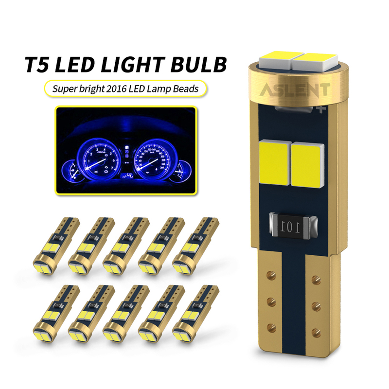 Car T5 Led Instrument Panel Light Bulb Background Indicator Gear Position Light Air Conditioning Light Ashtray Light Bulb Rice Grain Light