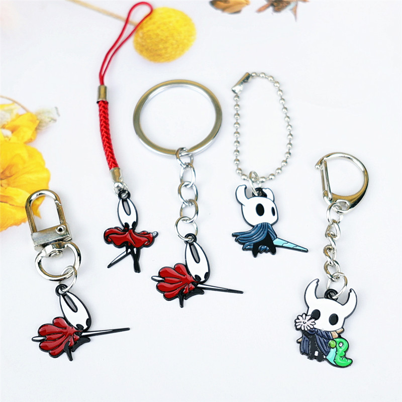 Hollow Knight Merchandise Bumblebee Pendant Metal Chain Buckle Ring Phone Strap Car Keychain Backpack Accessory