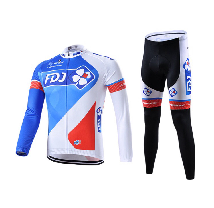 Lucky four grass leaves mountain bike captain sleeve riding suit Pulley suit Riding top pants riding equipment