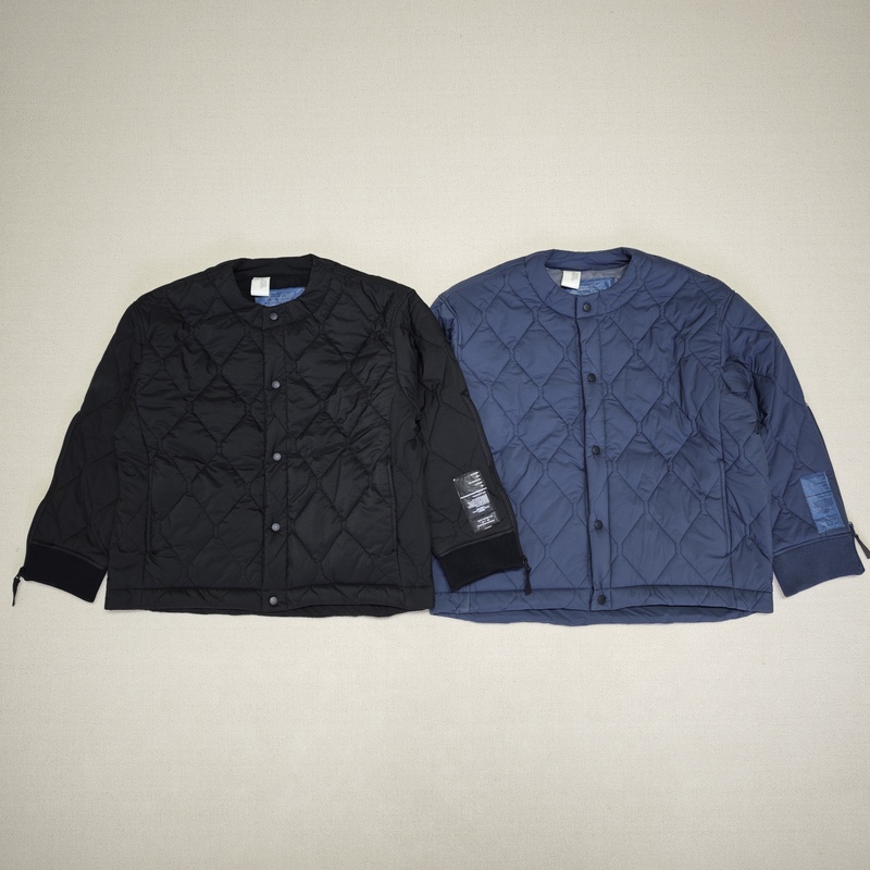 N.Hoolywood Military Quilted Collarless Autumn and Winter Outdoor Warm Cotton Jacket Trendy
