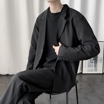 Suit jacket Mens Spring and Autumn Body Casual West Suit Korean Version Trend Blouse single piece black suit a set of mens clothing