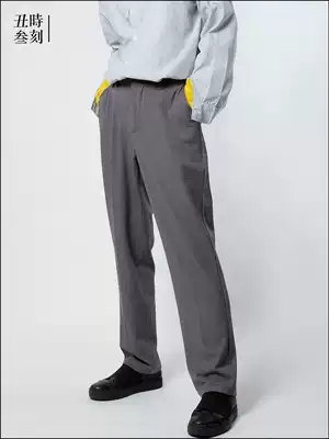 Ugly time three carved high-end simple sense suit pants men summer thin non-ironing straight pants men's hanging sense Ruffian handsome autumn