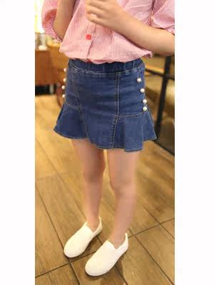 Jupe fillette en toile - Ref 2052875 Image 6