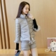 Thu đông 2018 phiên bản Hàn Quốc mới của bộ đồ hai dây cotton thời trang nhỏ nước hoa cotton ngắn quần áo cotton nữ tính khí 袄 thủy triều