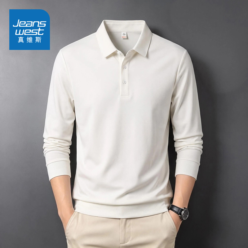 Jeanswest Commuting Loose Long-Sleeve Polo Shirt 2026 Autumn New Casual Outerwear Turn-Down Collar Long-Sleeve Business T-Shirt Jeanswest Commuting Loose Long-Sleeve Polo Shirt 2026 Autumn New Casual Outerwear Turn-Down Collar Long-Sleeve Business T-Shirt