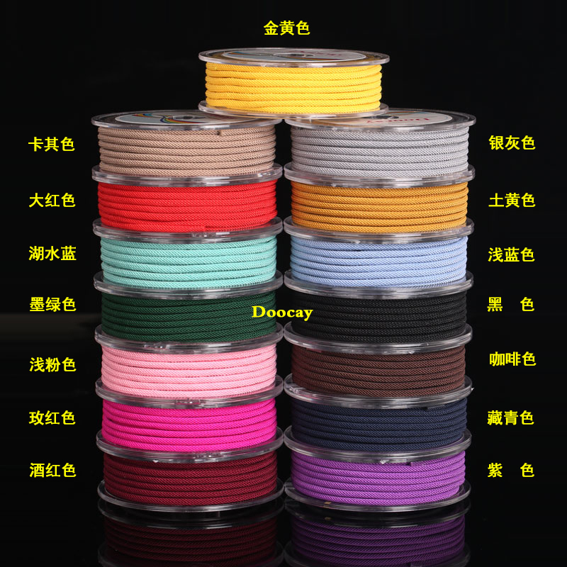 Dây chuyền dày 3 mm Milan dây trang sức dây chuyền tự làm dệt mặt dây chuyền vòng cổ dây đỏ dây đeo vòng tay để chơi dây - Vòng đeo tay Clasp vòng tay gỗ