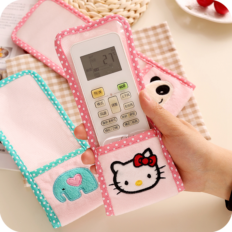 Cartoon cute Japanese cloth remote control protective sleeve Hyichong TV air conditioning remote control panel waterproof dust cover