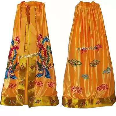 Customized Buddhist Taoist supplies 1 5 meters double wind high-end cloak shawl Buddha robe Phoenix statue dress