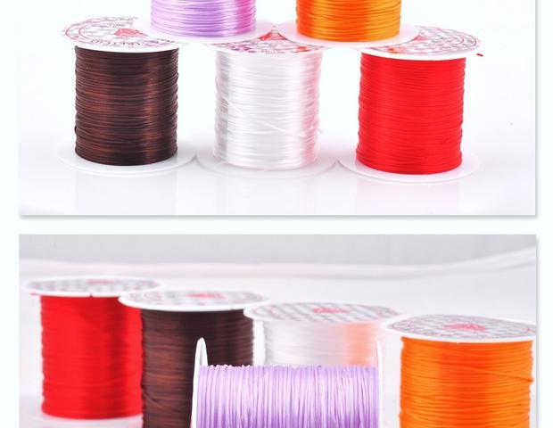 Handmade chuỗi hạt vòng tay đàn hồi dây chuyền trang sức tự làm dây tinh thể dây cao su ban nhạc bạc hạt lỏng hạt wenwan hạt đàn hồi - Vòng đeo tay Clasp vòng tay nam vàng