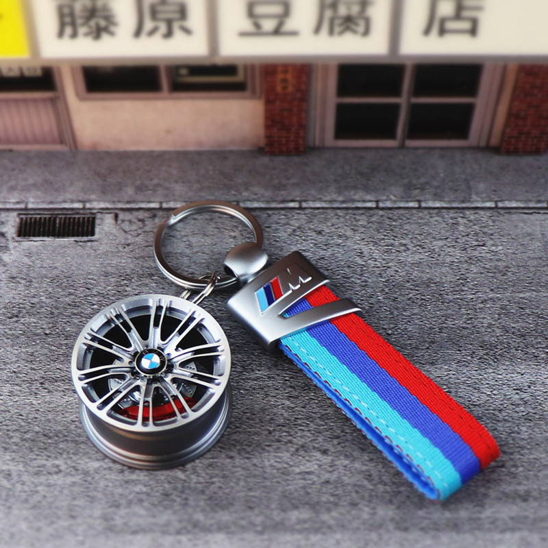 Suitable for Bmw Modified Wheel Hub Keychain, Bmw Key Pendant, 3 Series, 5 Series, 7 Series, X3, X5, X6 Key Ring Decoration