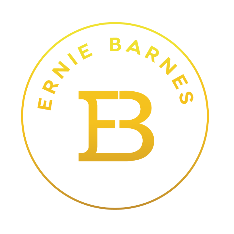 Ernie Barnes高端真皮包包的LOGO