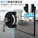 Black glass door lock frameless door store single open double door lock office stainless steel punch-free latch lock