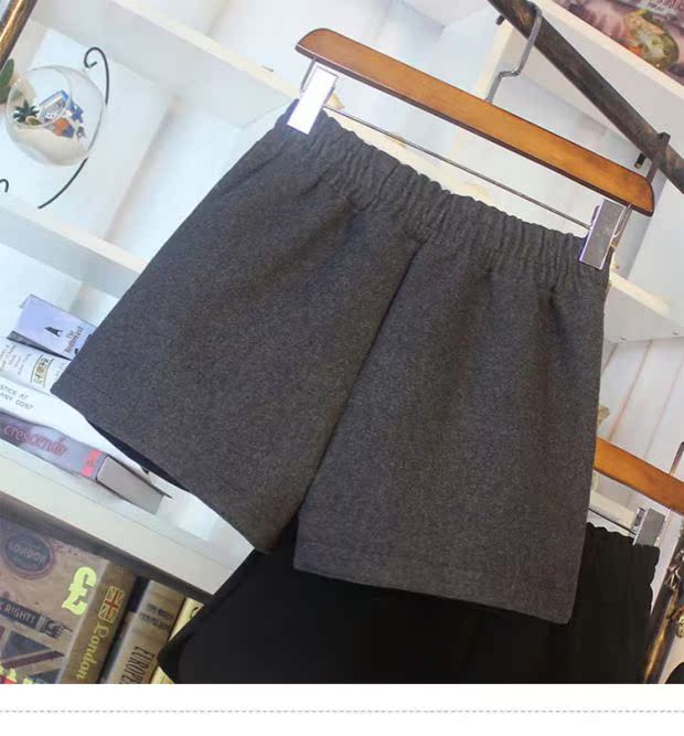 Mùa đông 2018 kiểu mới quần thun lưng thun dày quần short nữ mùa thu và mẫu mùa đông mặc quần ống rộng rộng shop đồ nữ