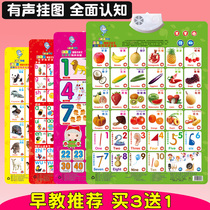 Baby has a sound wall chart to recognize digital childrens early education wall stickers Pinyin voice literacy voice recognition card Enlightenment toy