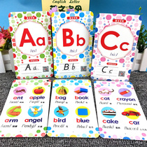English letter card childrens Enlightenment English words primary school childrens teaching aids baby early education English learning card