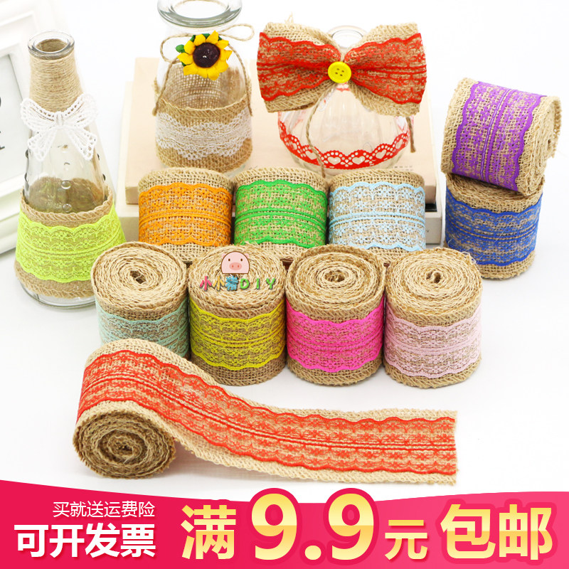 Lace Lace Jumpy Cloth Rolls Children Eco-friendly Handmade Material Kindergarten Creative Homemade Bottle Hemp Rope Diy Decoration