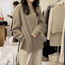 Maternity clothing autumn clothing 2024 new core-spun yarn autumn tops womens autumn and winter loose knitted bottoming shirt sweater trend