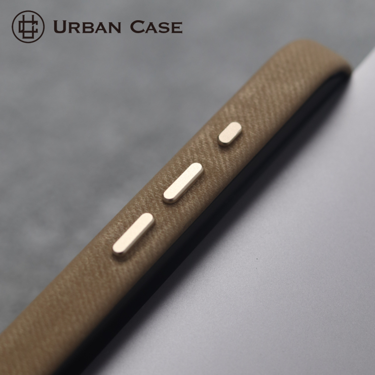 Urban Tan Fabric Gold Camera Ring iPhone Case
