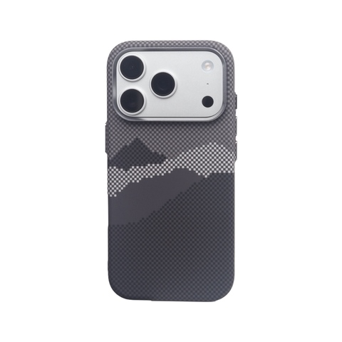 Carbon Fiber Pattern MagSafe Mountainscape – 17-13 Pro/Plus/Max/Air iPhone Case