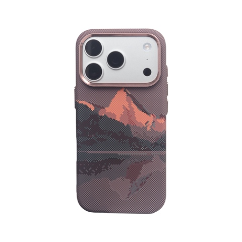 Carbon Fiber Pattern MagSafe Mountainscape – 17-13 Pro/Plus/Max/Air iPhone Case