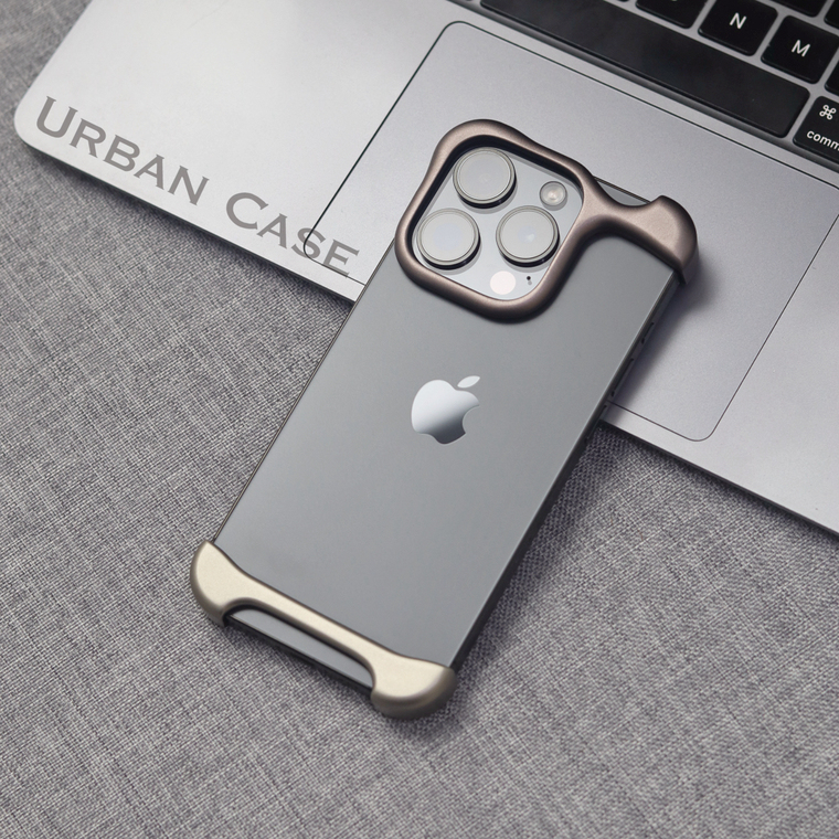 Urban Gold Frame Minimalist Black Accents iPhone Case