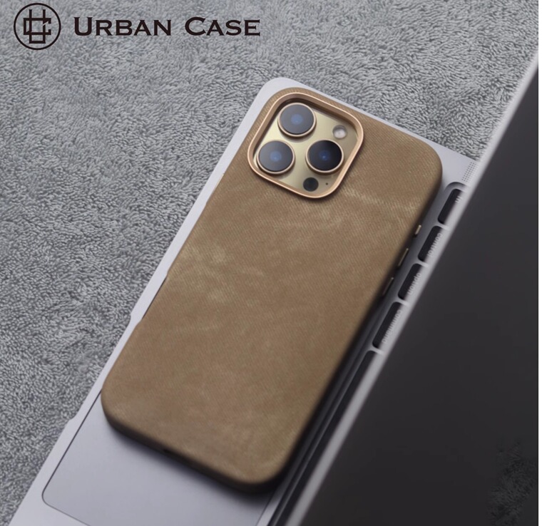 Urban Tan Fabric Gold Camera Ring iPhone Case