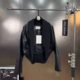 Демисезонный лонгслив, модная накидка, полиуретановая куртка