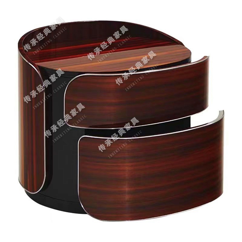 Post-Italian postmodern Bentley Family custom furniture tree durwood leather Piano Lacquer Bed Head Cabinet Mansion Villa Innate