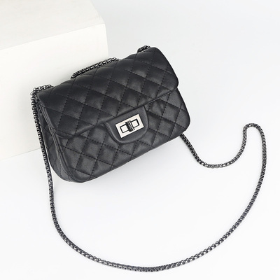 新潮时尚百搭款小香风菱格链条包