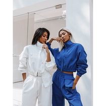 ARIALEISURE loose sports suit women short long sleeve fitness coat winter wear loose casual pants