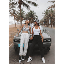 ARIALEISURE summer new sports pants womens loose bunch foot overalls fitness yoga running casual pants