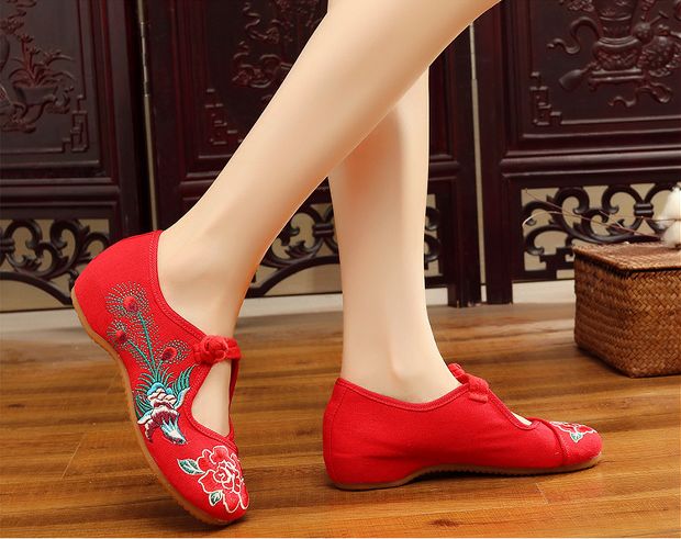 Yang Liping Square Dance Dancing Giày nữ Biểu diễn mới Dance Yangko Giày Bốn Mùa Cũ Bắc Kinh Giày thêu - Khiêu vũ / Thể dục nhịp điệu / Thể dục dụng cụ giầy nhảy