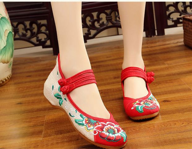 Yang Liping Square Dance Dancing Giày nữ Biểu diễn mới Dance Yangko Giày Bốn Mùa Cũ Bắc Kinh Giày thêu - Khiêu vũ / Thể dục nhịp điệu / Thể dục dụng cụ giầy nhảy