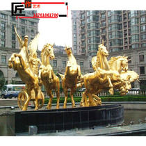 Eurostyle Apollo Chariots Bronze Horse Animal Figures GRP Sculptures Commercial Street Sales of Pendulum Pieces customised